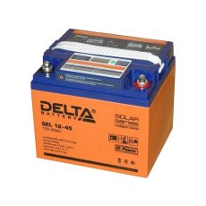 Аккумулятор для ИБП Delta Battery GEL 12-45 45А/ч-12V ст EN болт М6 обратная - 196x166x173