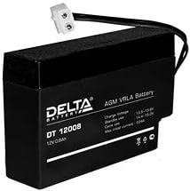 Аккумулятор для ИБП Delta Battery DT 12008 - 0,8А/ч-12V ст EN1 - - 96x25x62