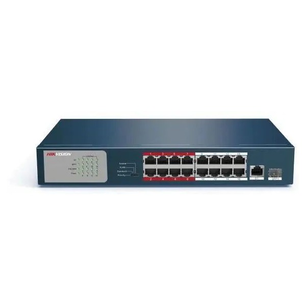 Коммутатор Hikvision DS-3E0318P-E/M(C) x, неуправляемый